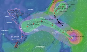 Siêu bão Manyi gần Biển Đông